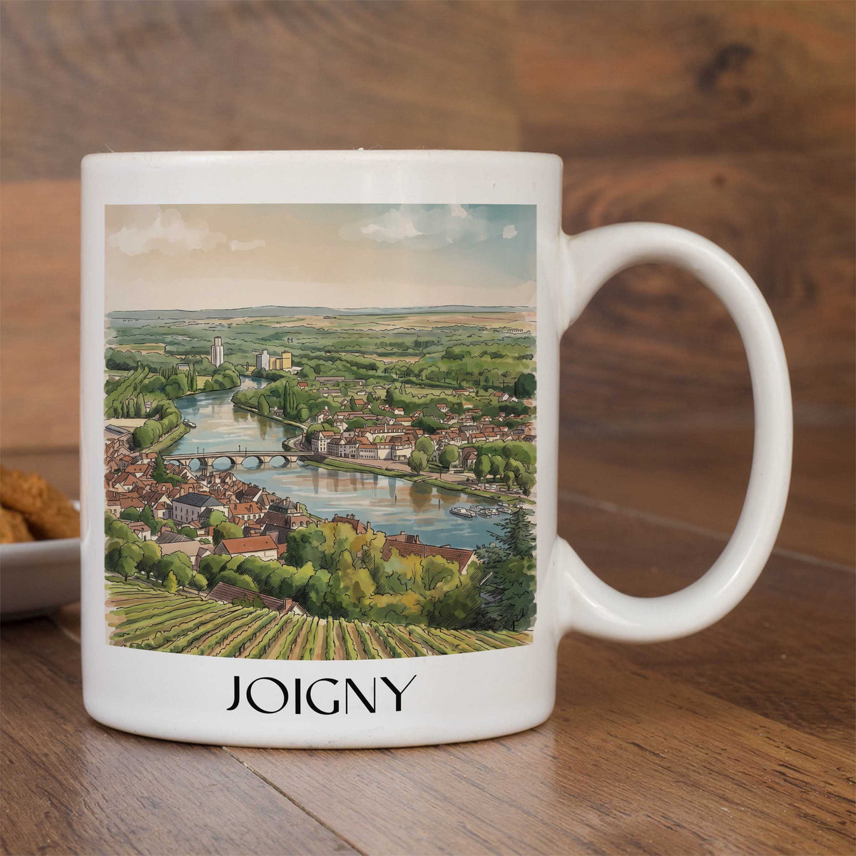 joigny-vallée-de-l'yonne-frankreich-kaffeebecher-aquarell
