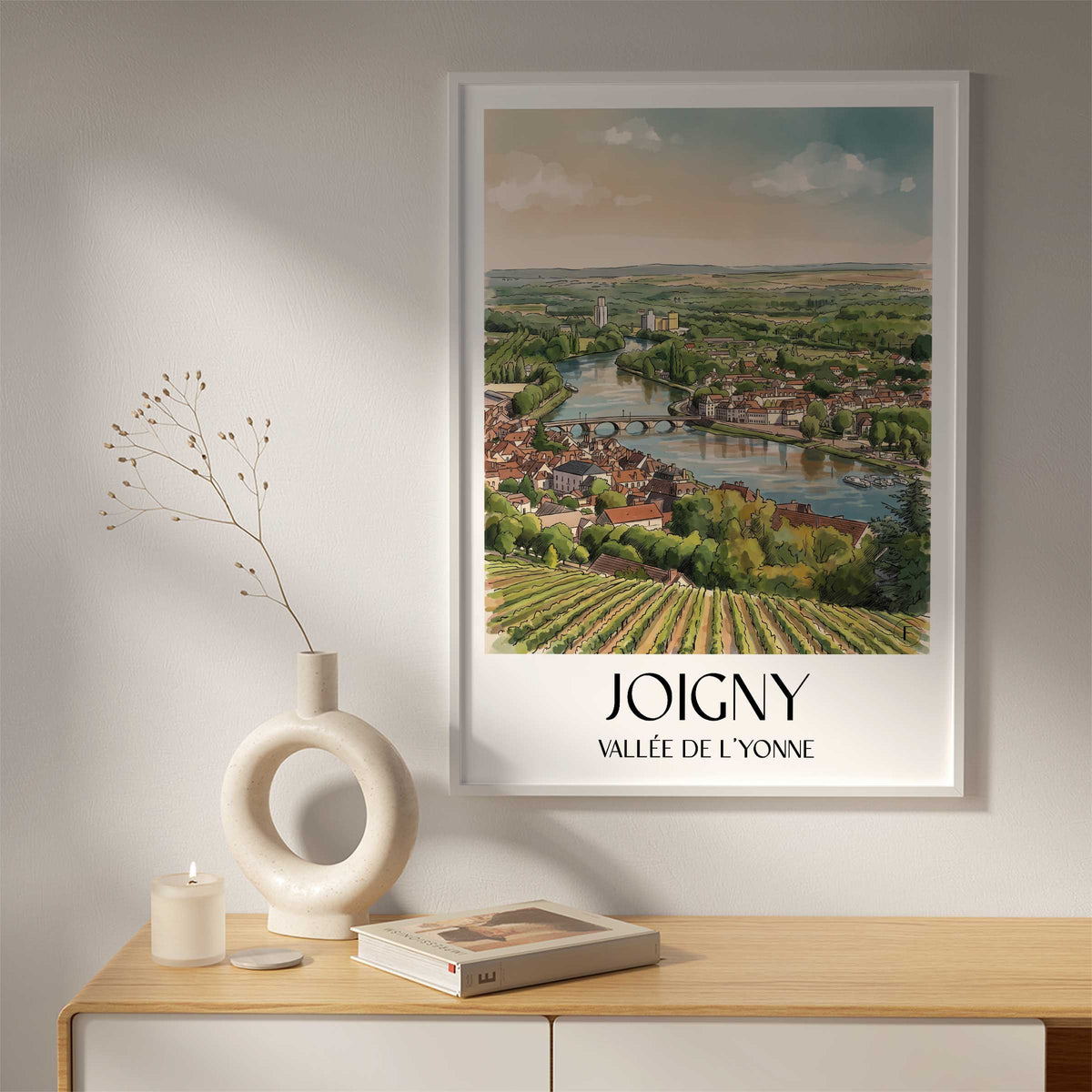 joigny-vallée-de-l'yonne-frankreich-poster-aquarell