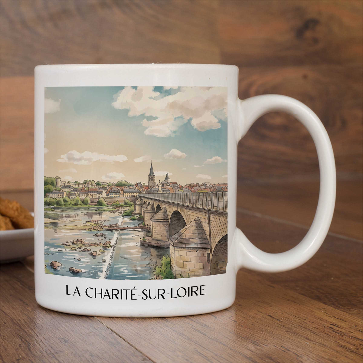 la-charité-sur-loire-nièvre-frankreich-kaffeebecher-aquarell