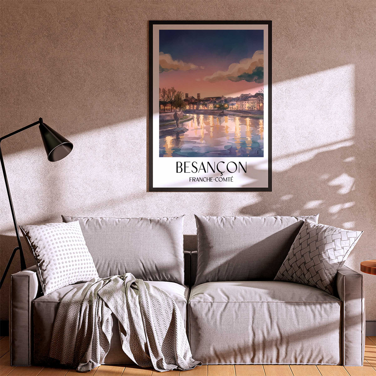besançon-franche-comté-frankreich-poster-aquarell