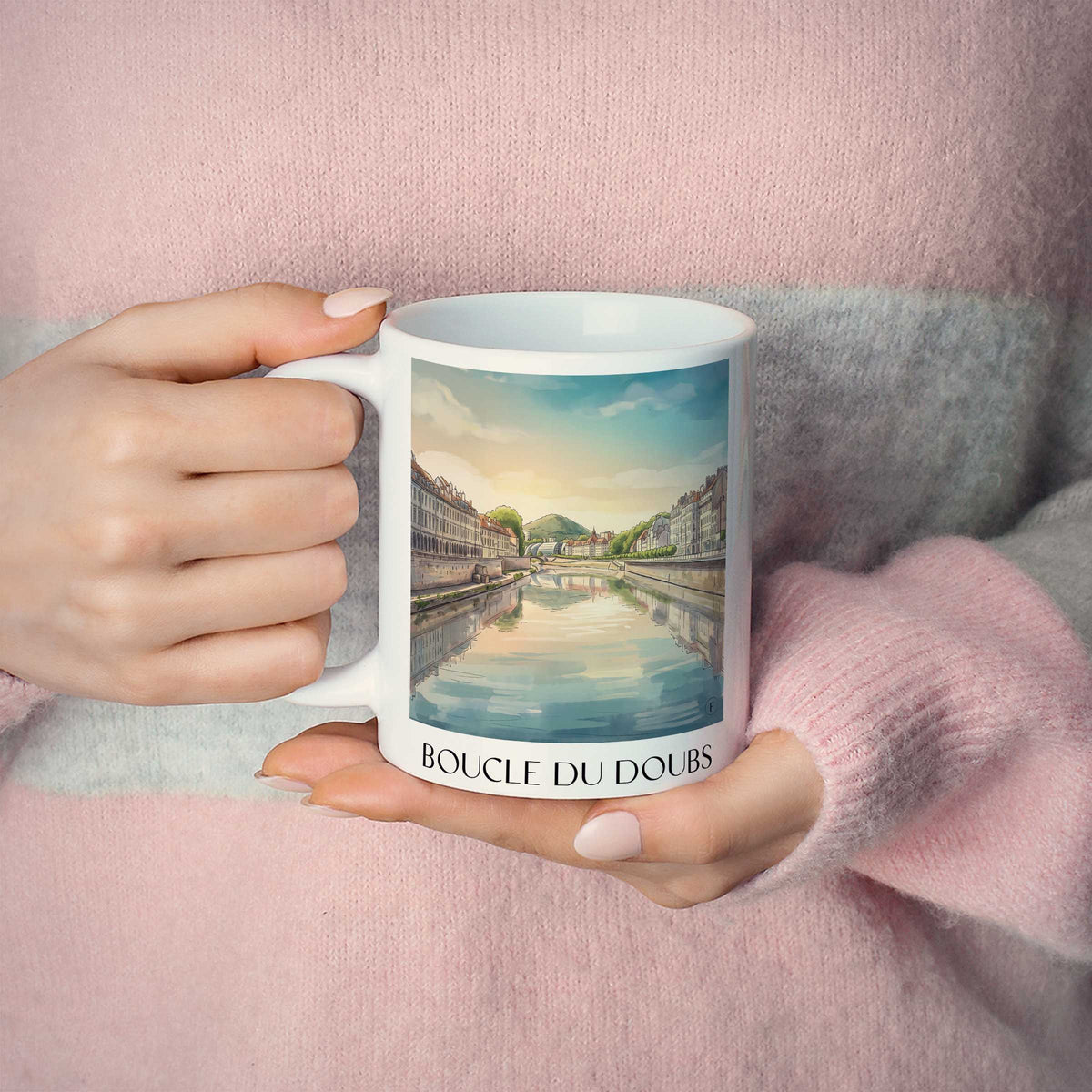 boucle-du-doubs-besançon-frankreich-kaffeebecher-aquarell