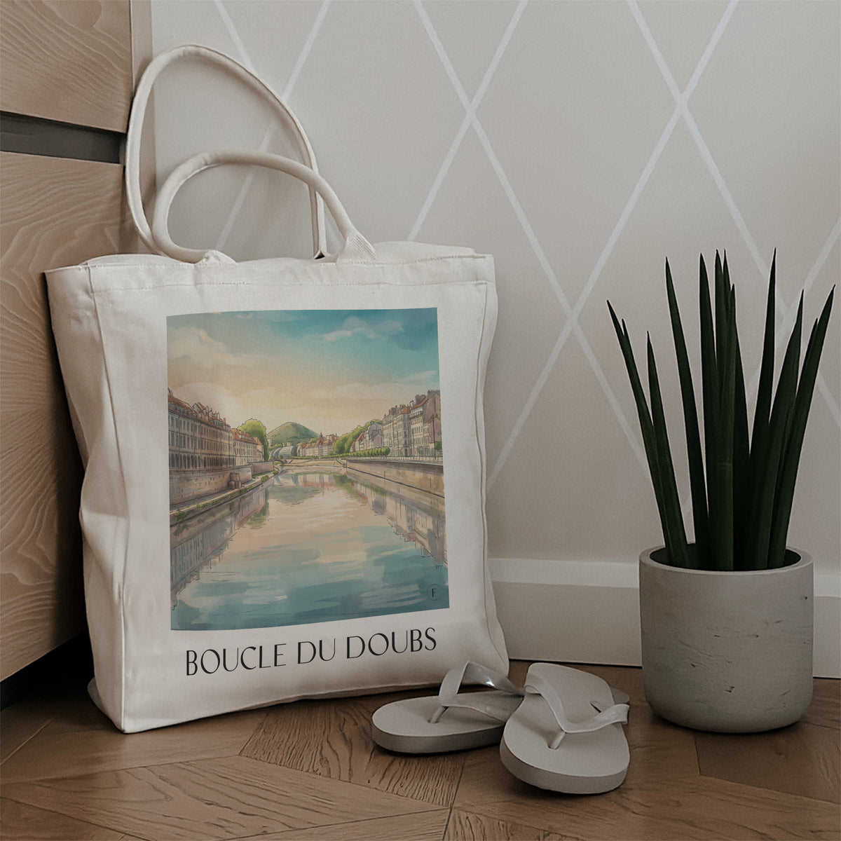 boucle-du-doubs-besançon-frankreich-einkaufstasche-aquarell