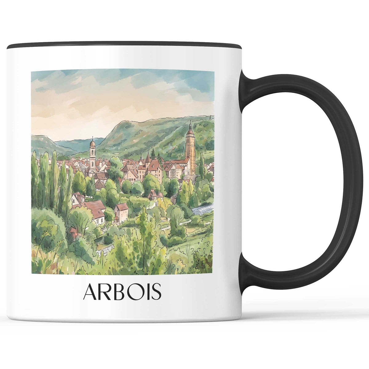 arbois-vignoble-du-jura-frankreich-kaffeebecher-aquarell