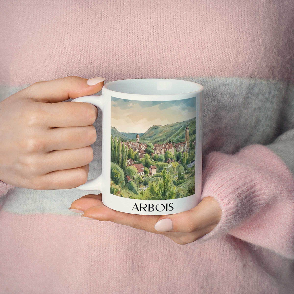 arbois-vignoble-du-jura-frankreich-kaffeebecher-aquarell