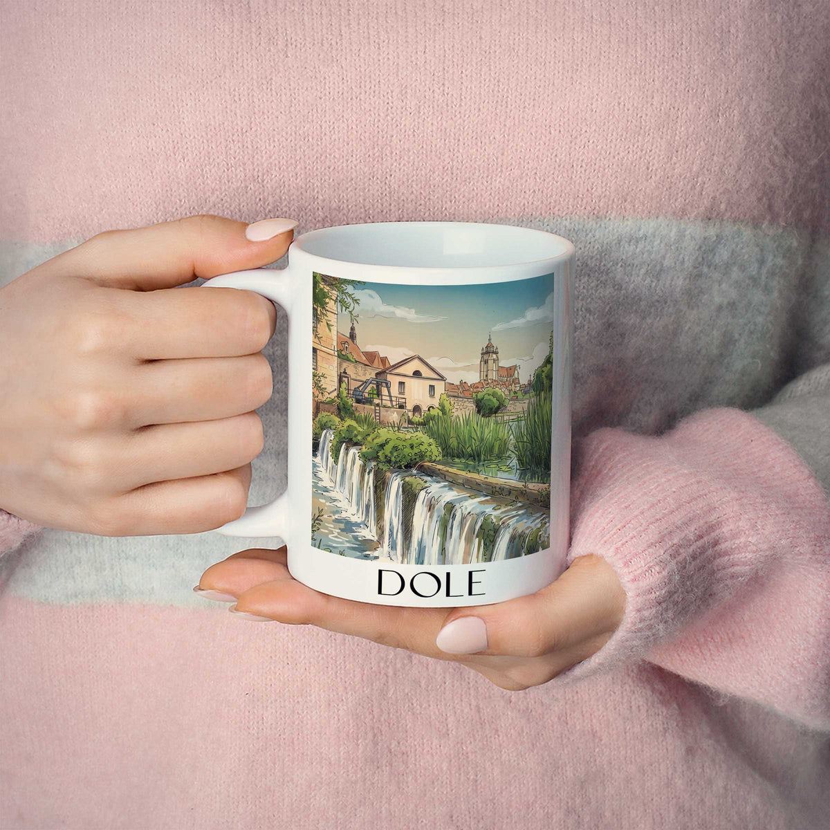 dole-jura-frankreich-kaffeebecher-aquarell