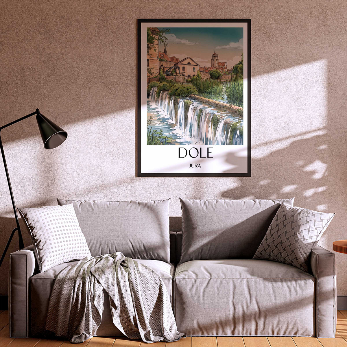 dole-jura-frankreich-poster-aquarell