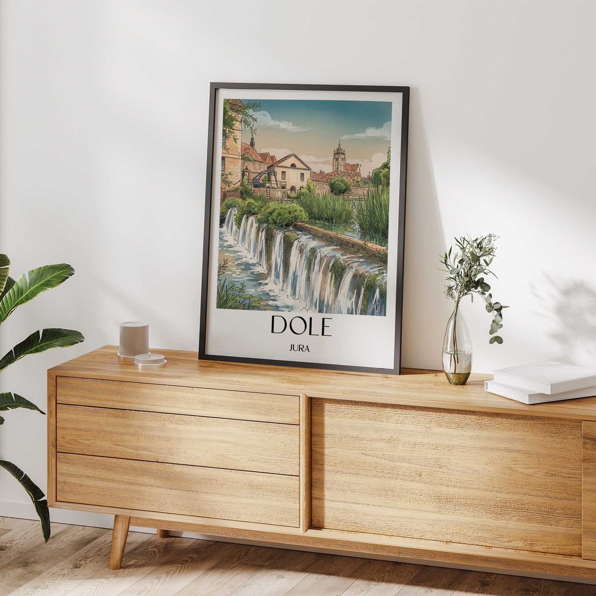 dole-jura-frankreich-poster-aquarell