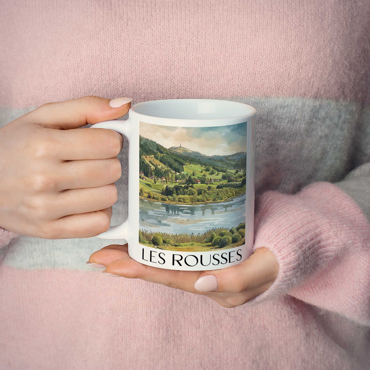 les-rousses-haut-jura-frankreich-kaffeebecher-aquarell