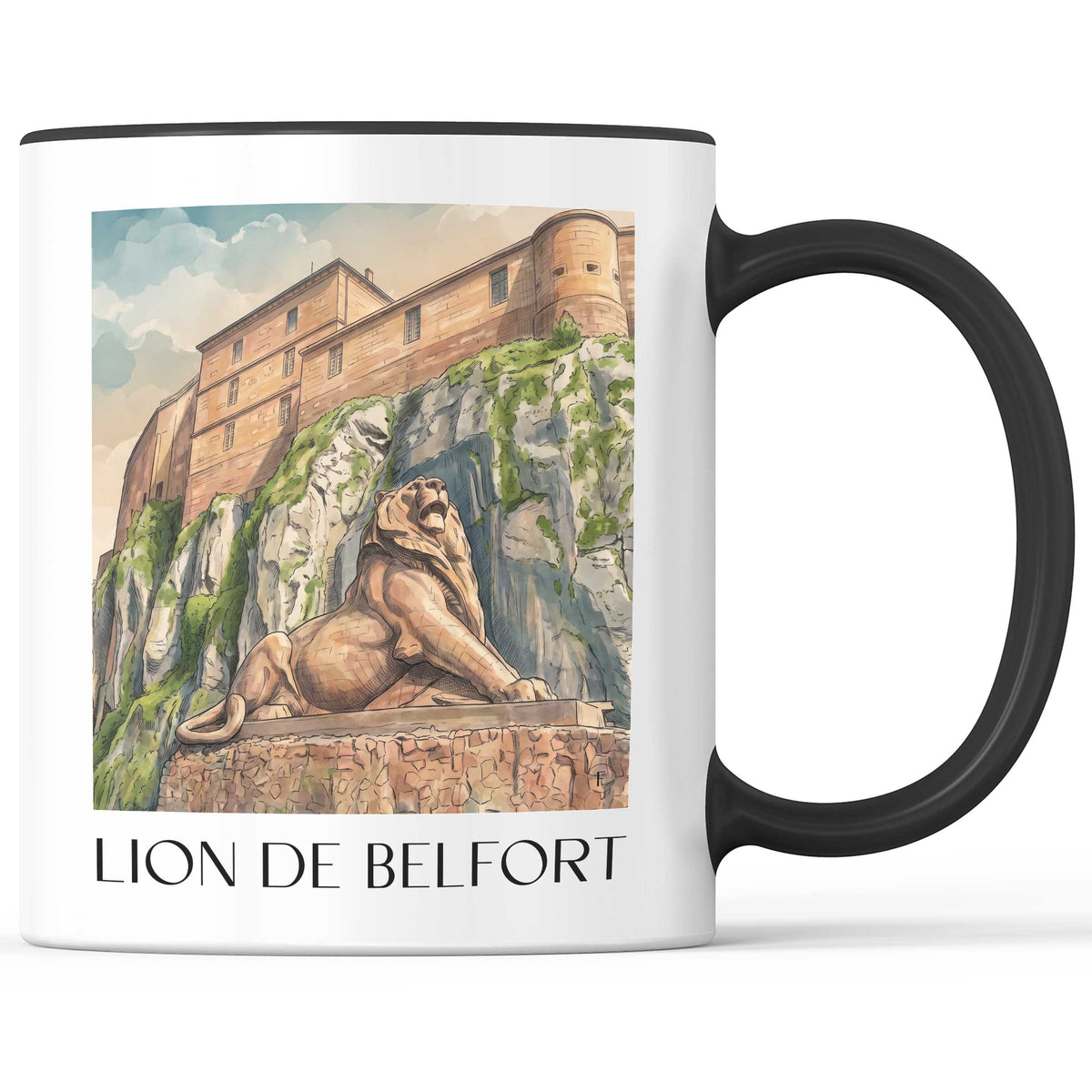lion-de-belfort-belfort-frankreich-kaffeebecher-aquarell