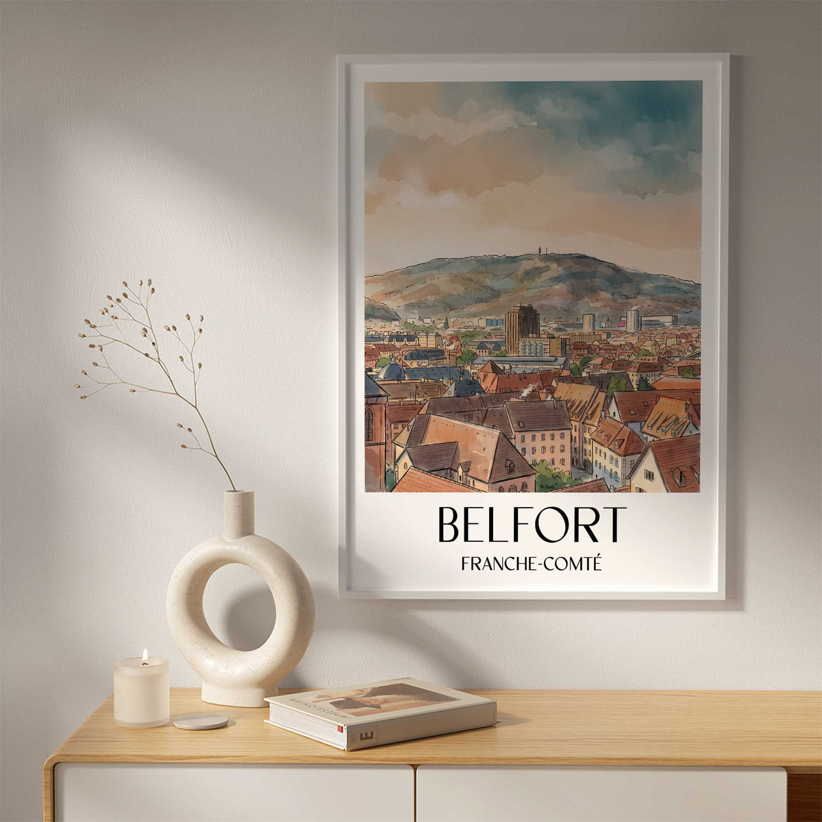 belfort-franche-comté-frankreich-poster-aquarell