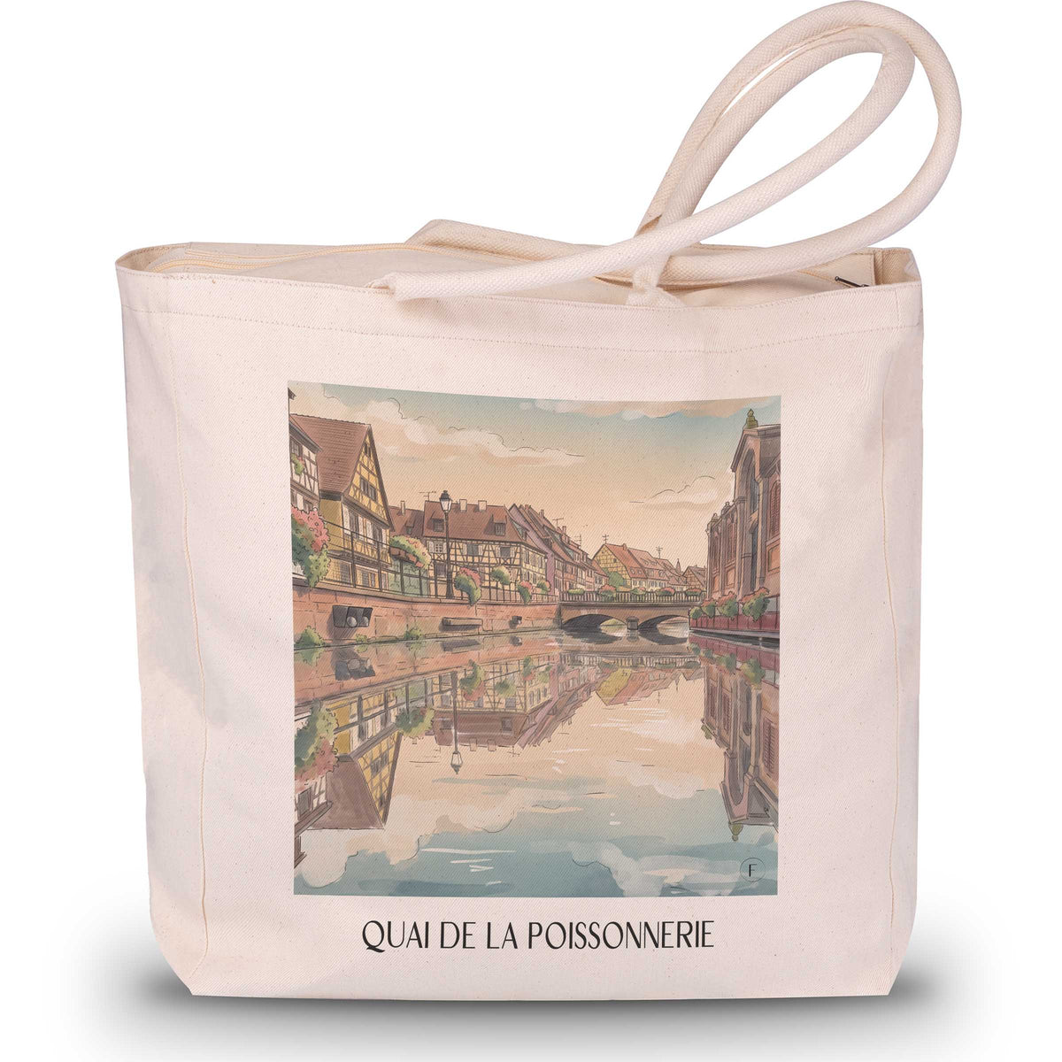 quai-de-la-poissonnerie-colmar-frankreich-einkaufstasche-aquarell