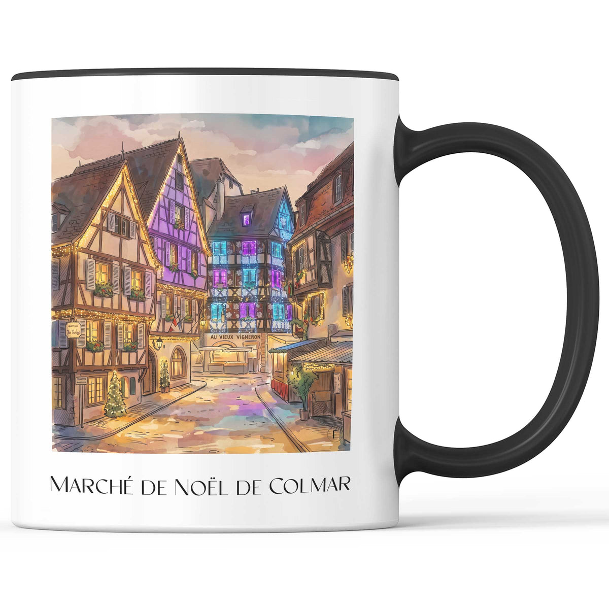 marché-de-noël-colmar-frankreich-kaffeebecher-aquarell