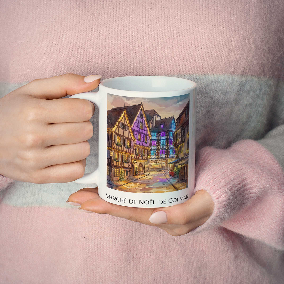 marché-de-noël-colmar-frankreich-kaffeebecher-aquarell