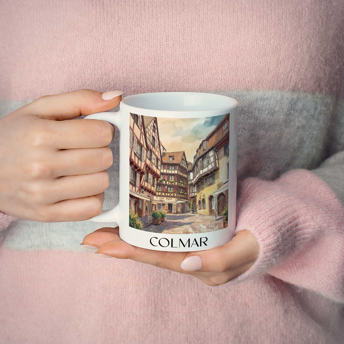 colmar-elsass-frankreich-kaffeebecher-aquarell