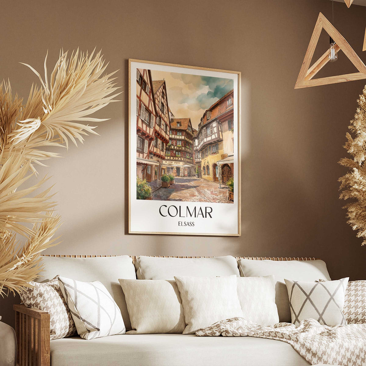 colmar-elsass-frankreich-poster-aquarell
