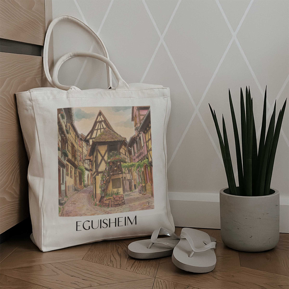 eguisheim-elsass-frankreich-einkaufstasche-aquarell