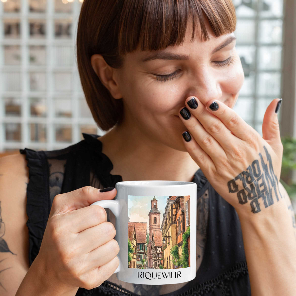 riquewihr-elsass-frankreich-kaffeebecher-aquarell