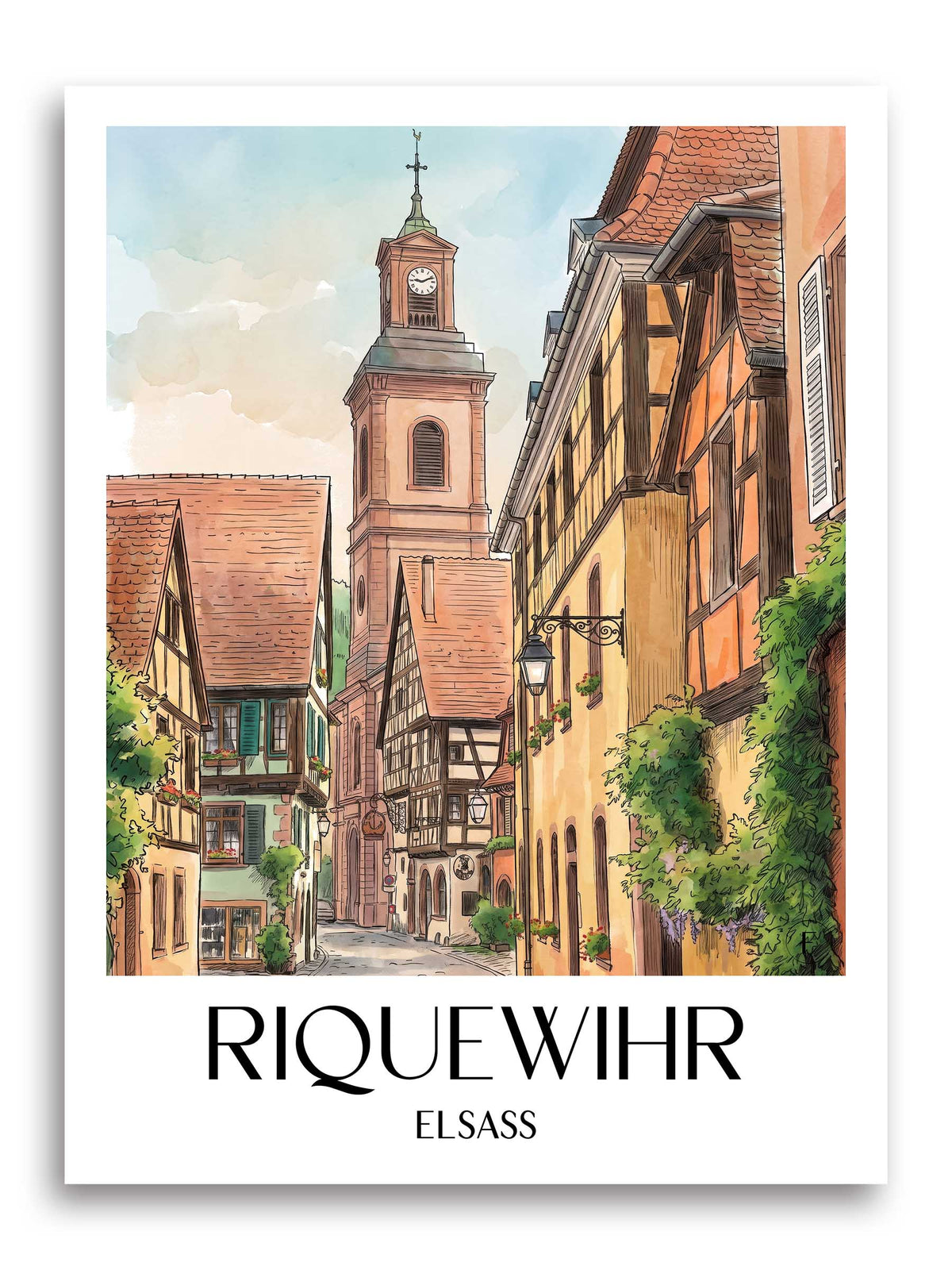 riquewihr-elsass-frankreich-poster-aquarell