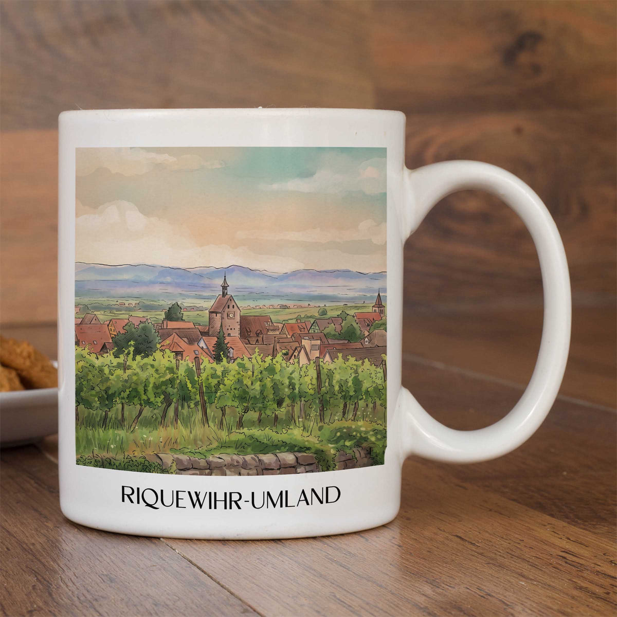 riquewihr-umland-route-des-vins-d'alsace-frankreich-kaffeebecher-aquarell