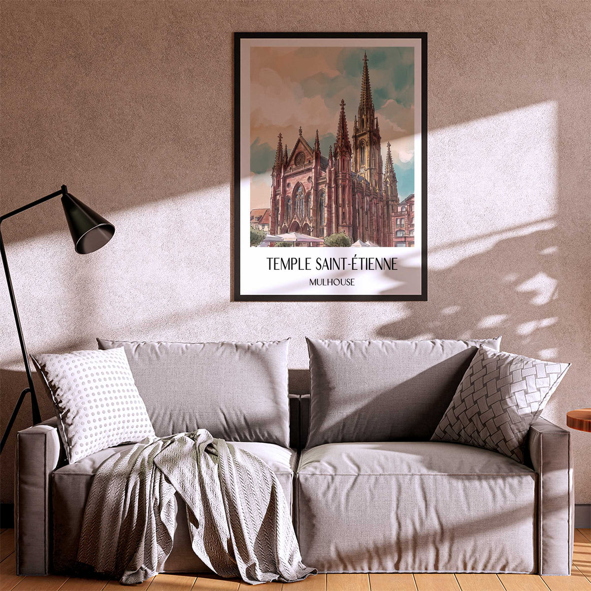 temple-saint-étienne-mulhouse-frankreich-poster-aquarell