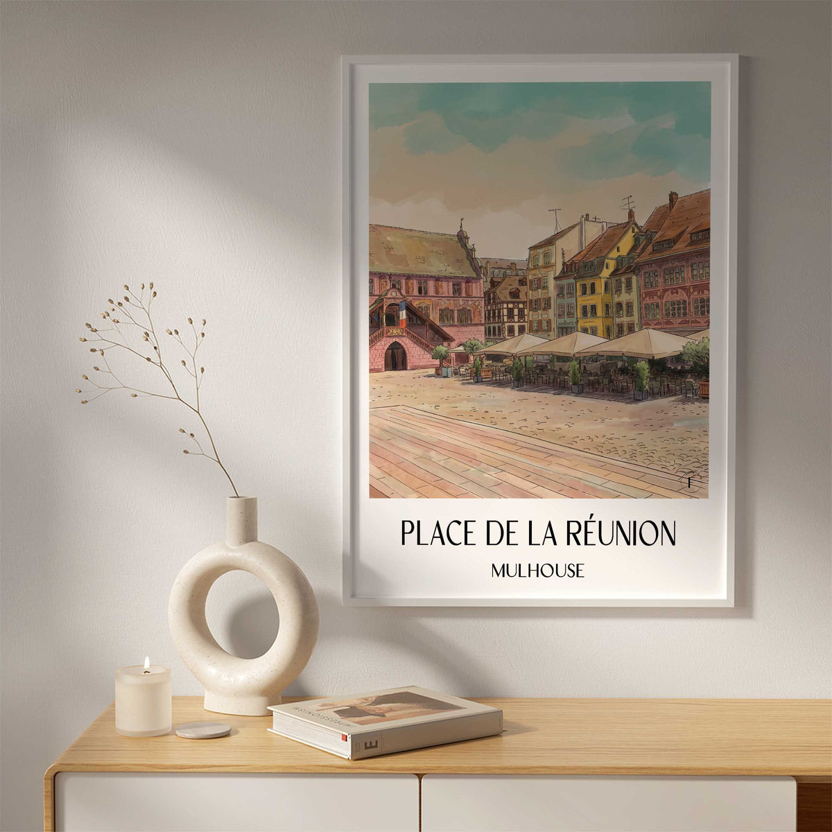 place-de-la-réunion-mulhouse-frankreich-poster-aquarell