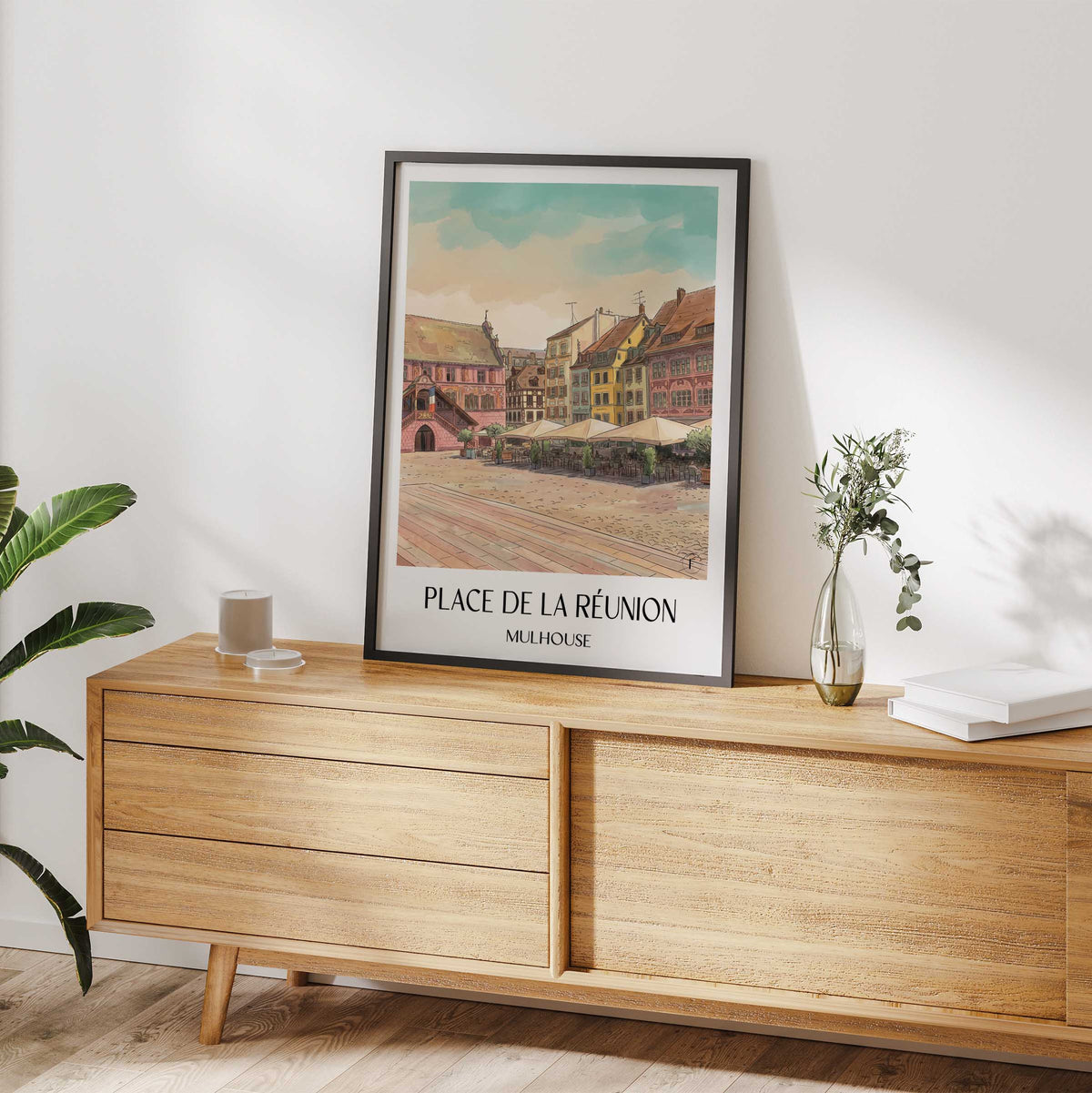 place-de-la-réunion-mulhouse-frankreich-poster-aquarell