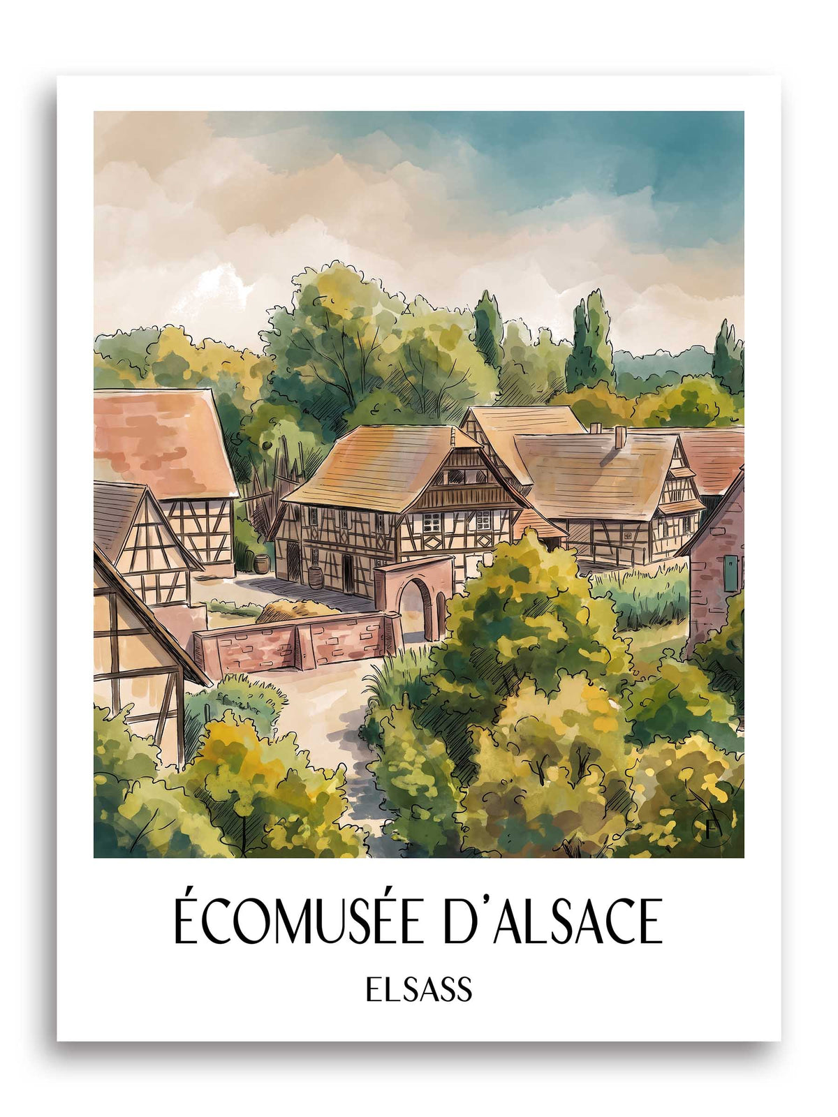 écomusée-d'alsace-elsass-frankreich-poster-aquarell