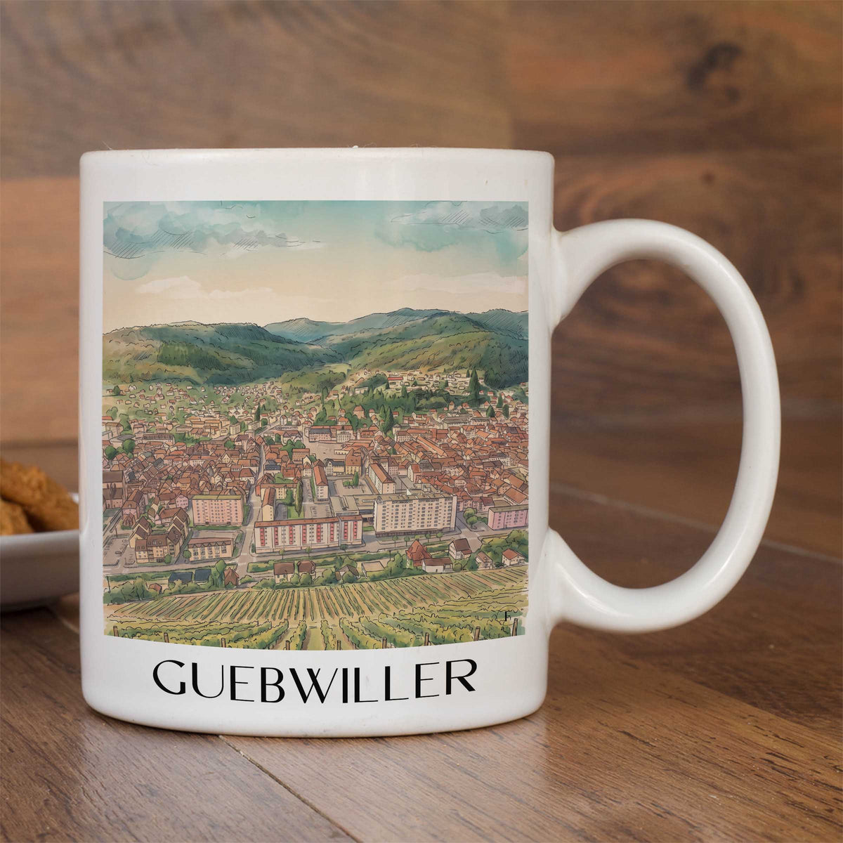 guebwiller-route-des-vins-d'alsace-frankreich-kaffeebecher-aquarell