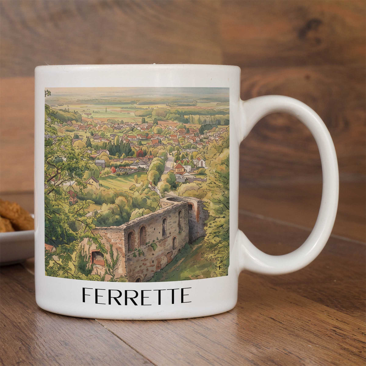 ferrette-sundgau-frankreich-kaffeebecher-aquarell