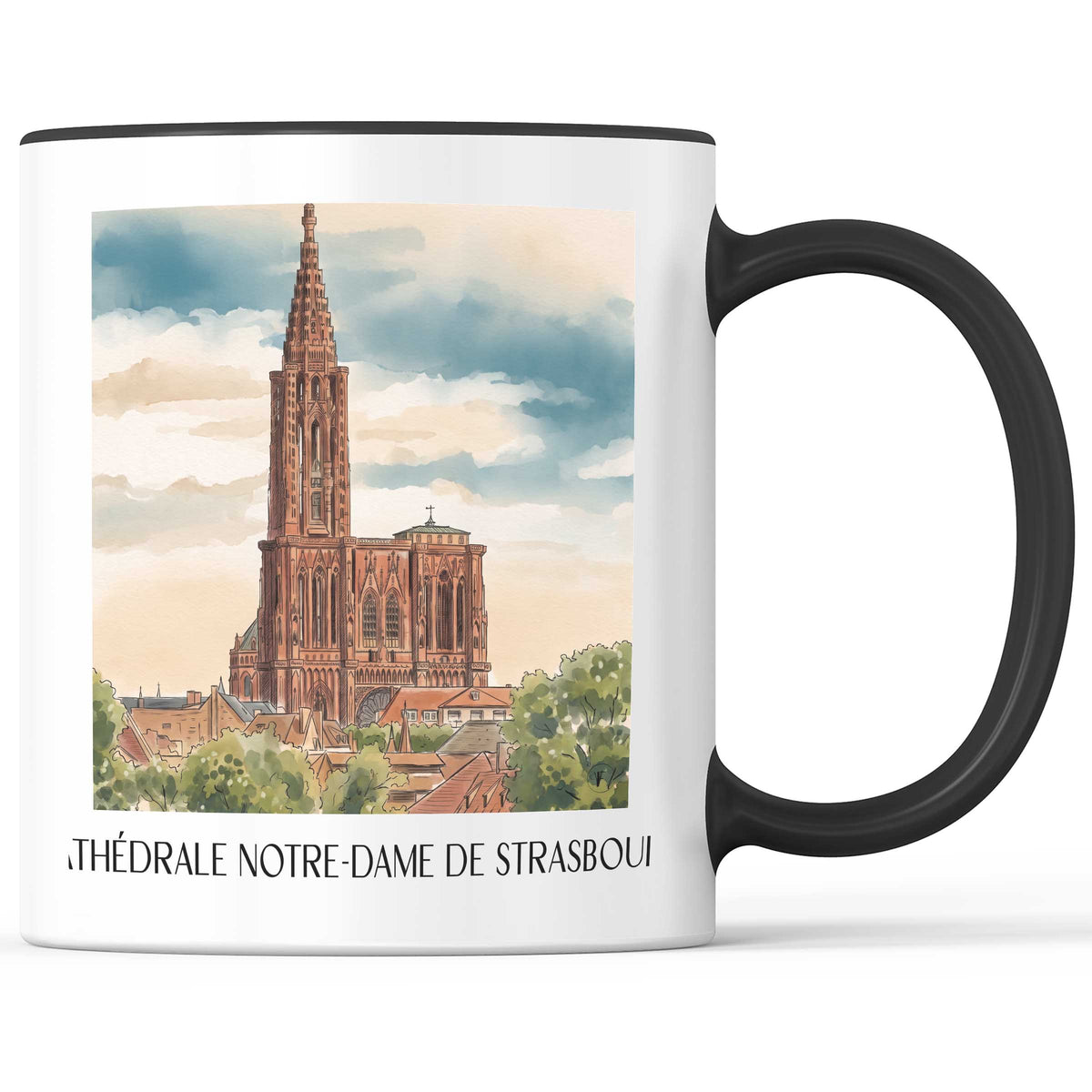 cathédrale-notre-dame-strasbourg-frankreich-kaffeebecher-aquarell