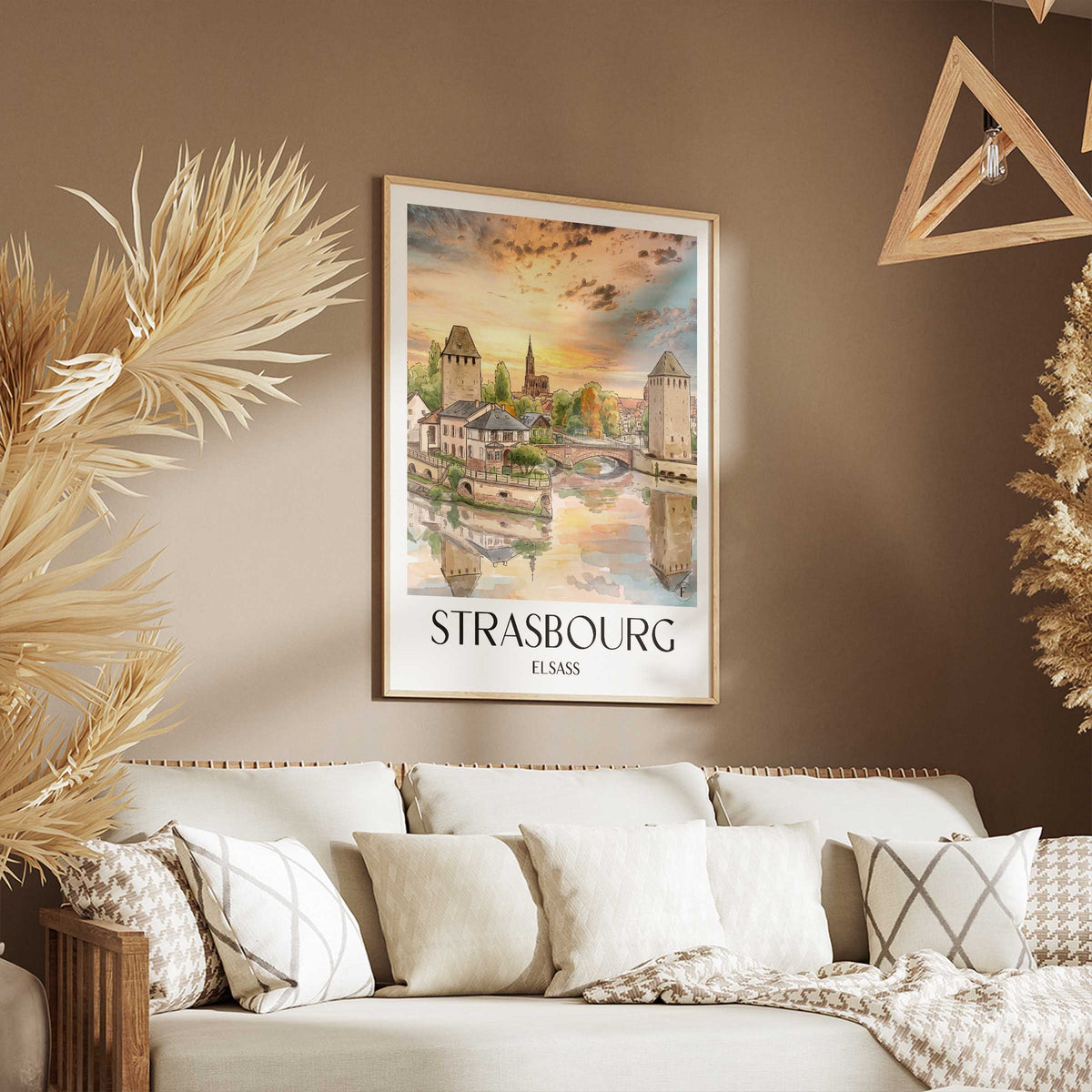 strasbourg-elsass-frankreich-poster-aquarell
