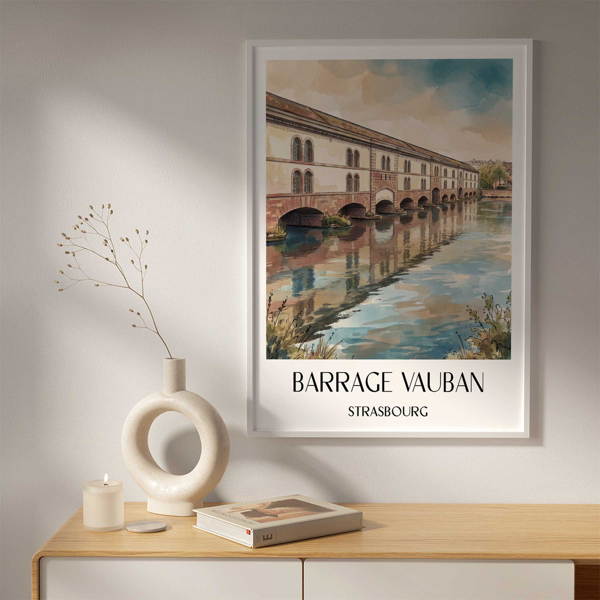barrage-vauban-strasbourg-frankreich-poster-aquarell