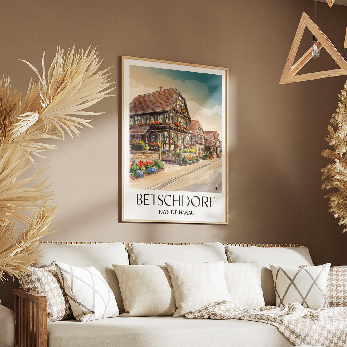 betschdorf-pays-de-hanau-frankreich-poster-aquarell
