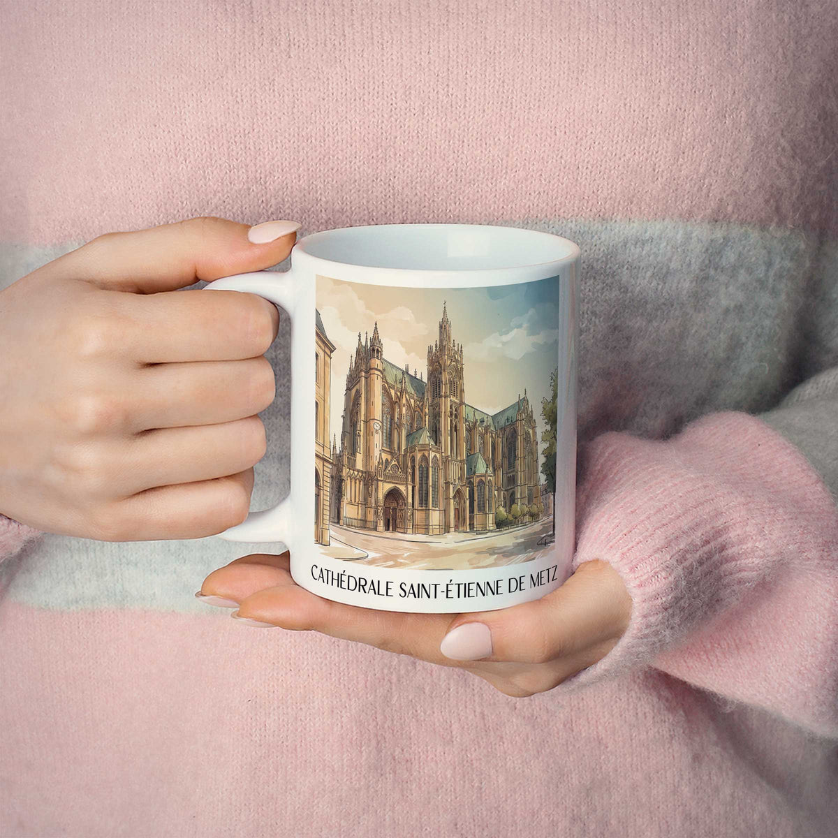 cathédrale-saint-étienne-metz-frankreich-kaffeebecher-aquarell