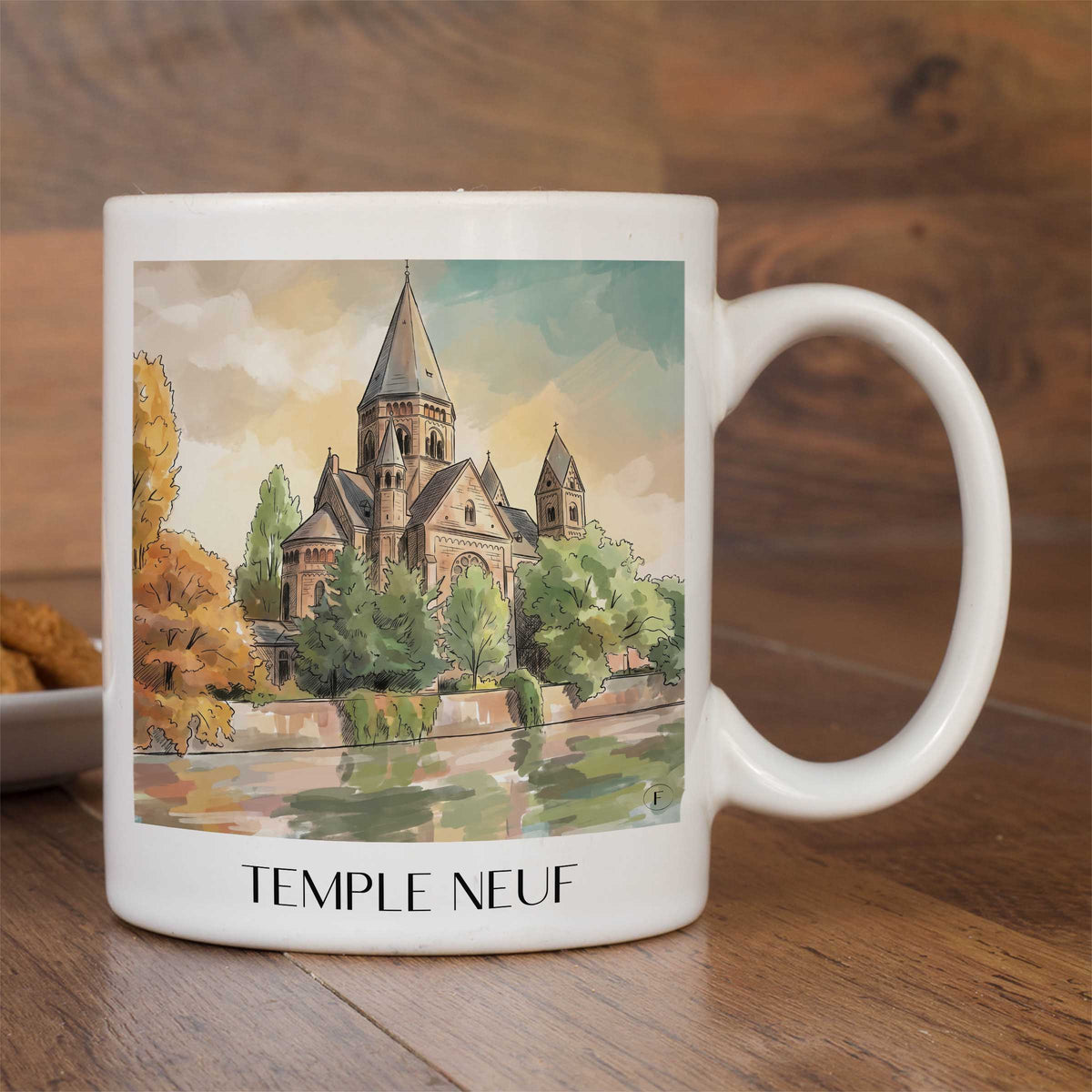 temple-neuf-metz-frankreich-kaffeebecher-aquarell