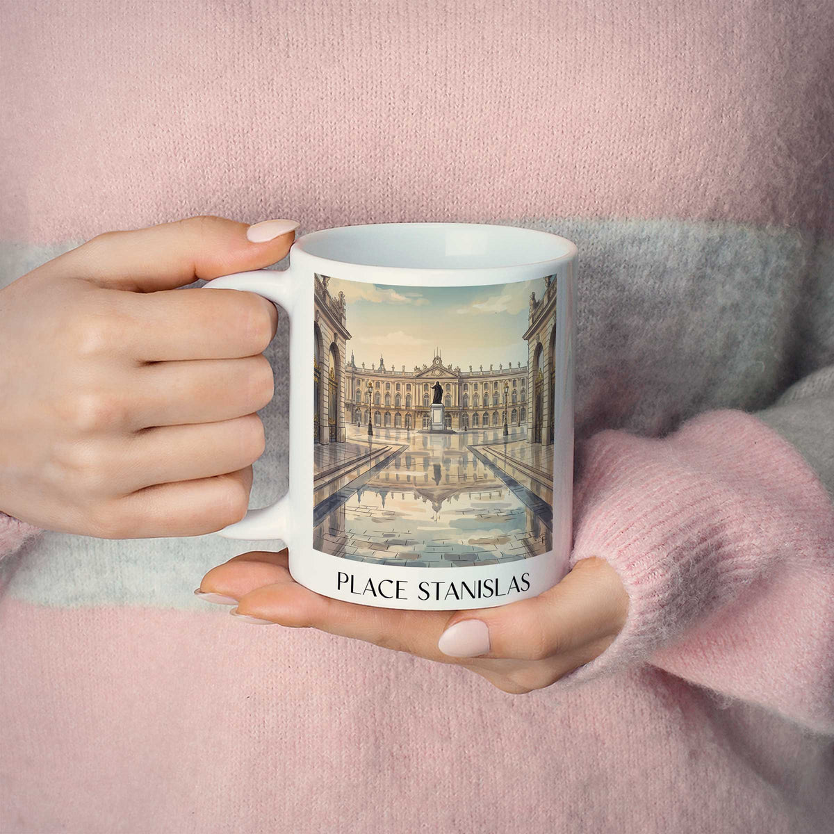 place-stanislas-nancy-frankreich-kaffeebecher-aquarell