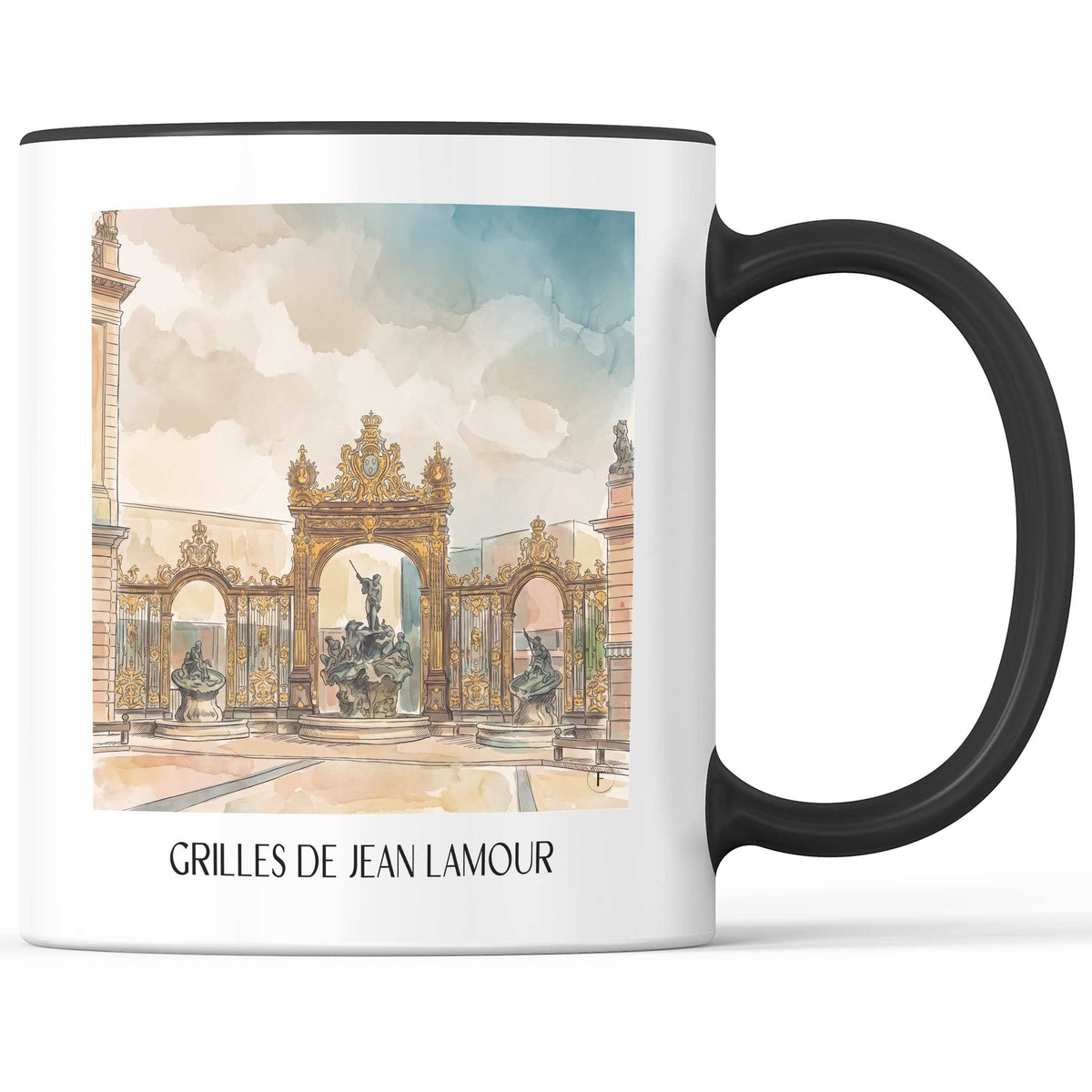 grilles-de-jean-lamour-nancy-frankreich-kaffeebecher-aquarell