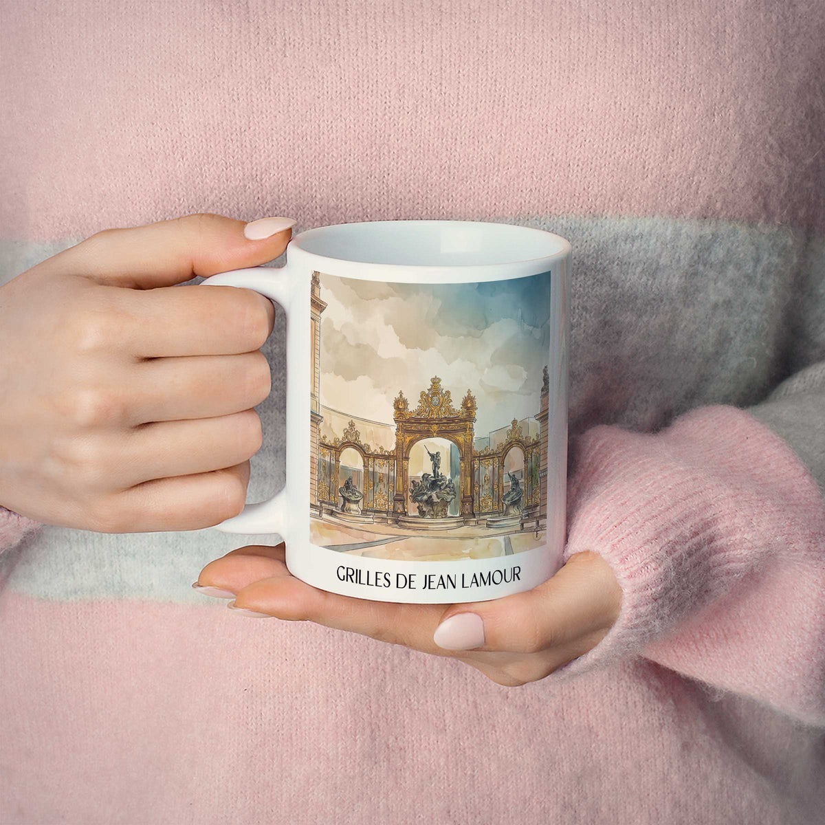 grilles-de-jean-lamour-nancy-frankreich-kaffeebecher-aquarell