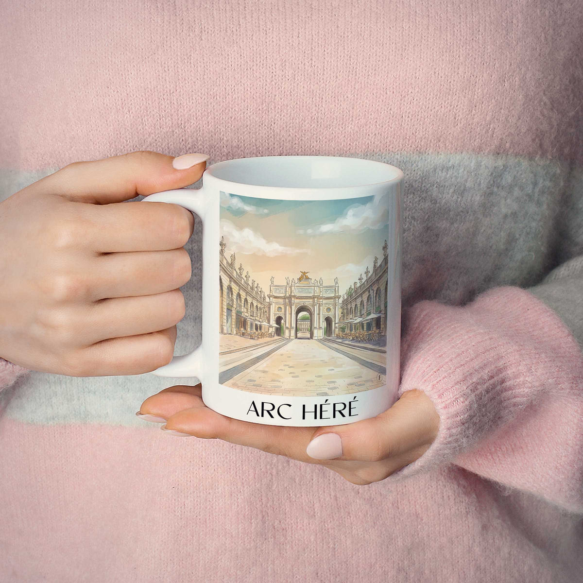 arc-héré-nancy-frankreich-kaffeebecher-aquarell