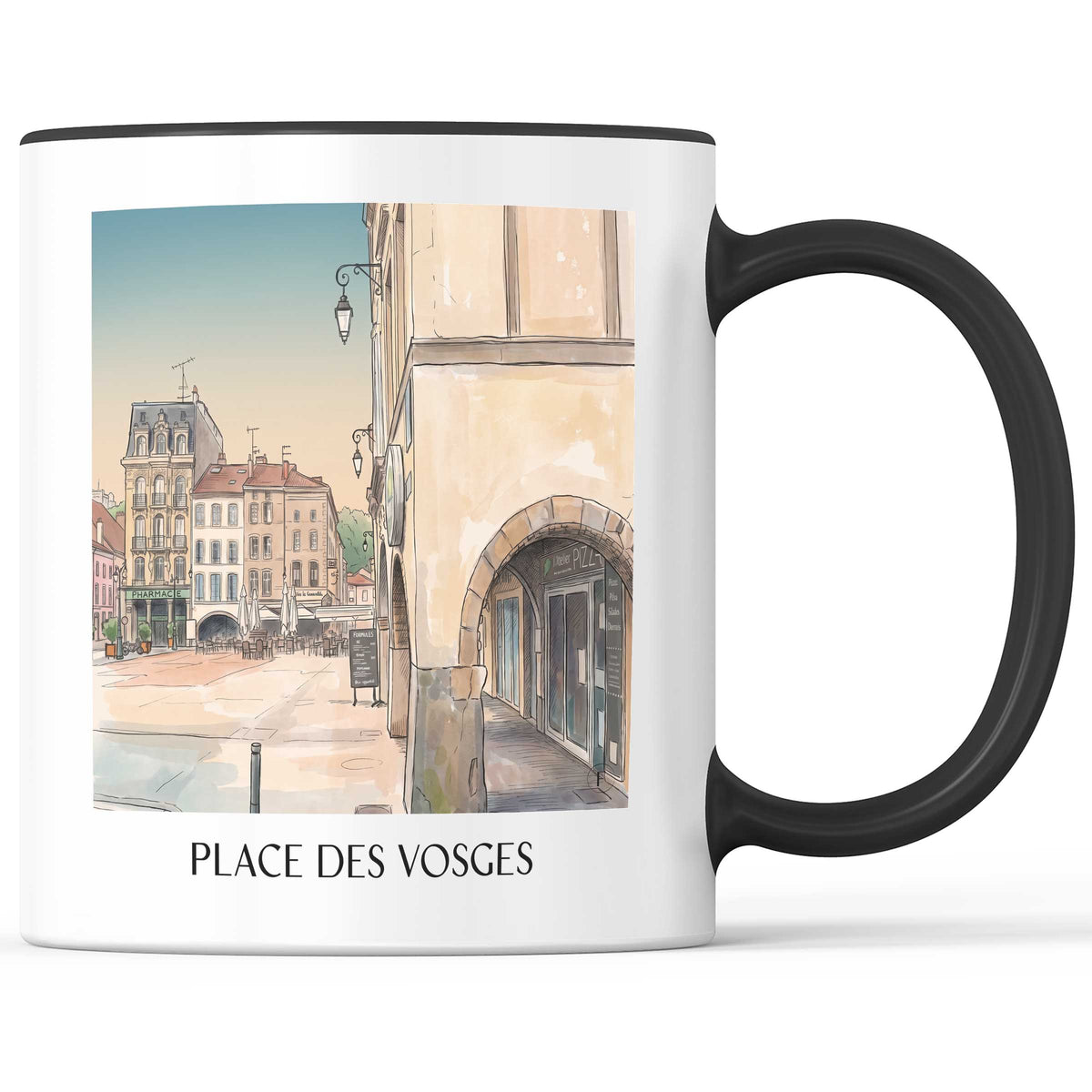 place-des-vosges-épinal-frankreich-kaffeebecher-aquarell