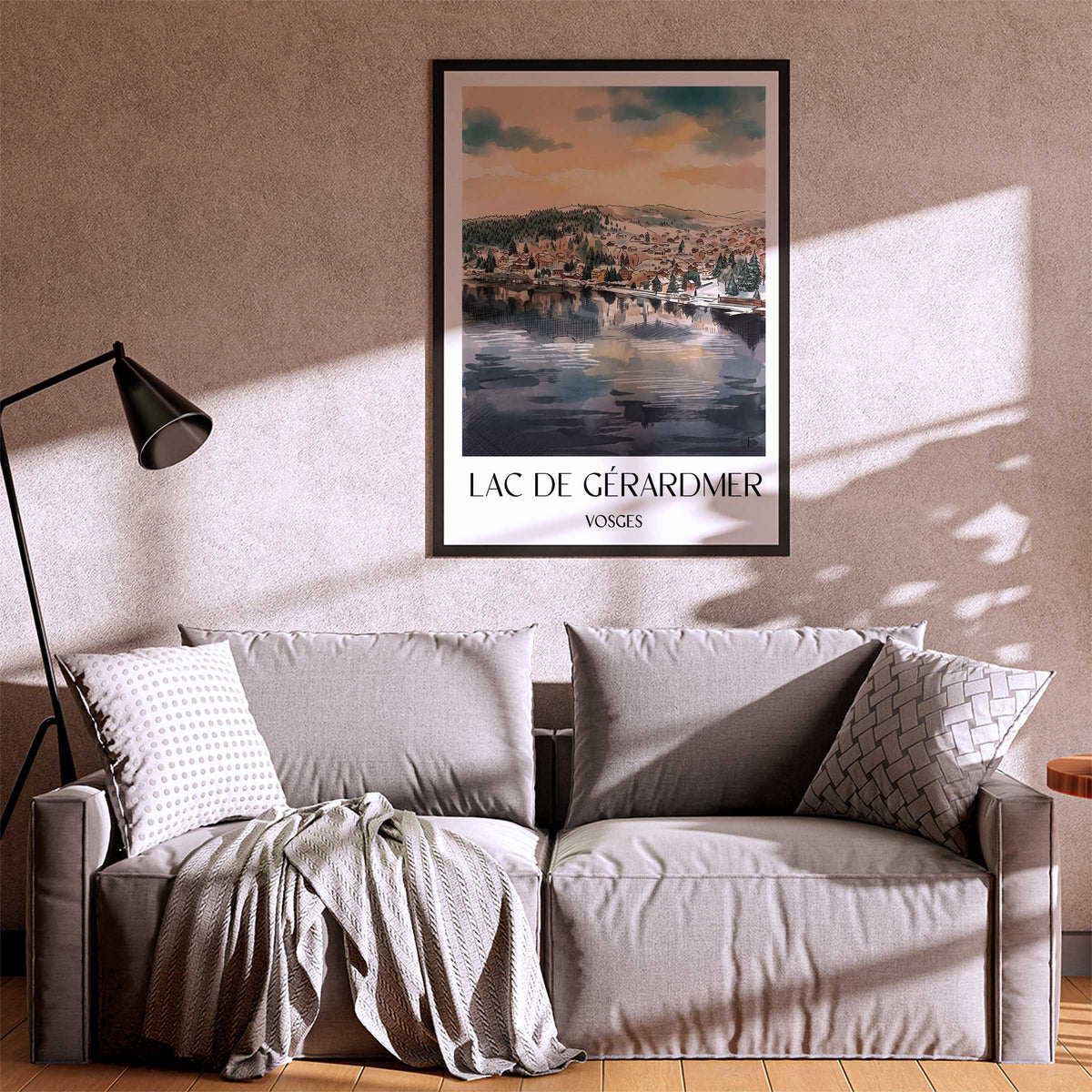 lac-de-gérardmer-vosges-frankreich-poster-aquarell