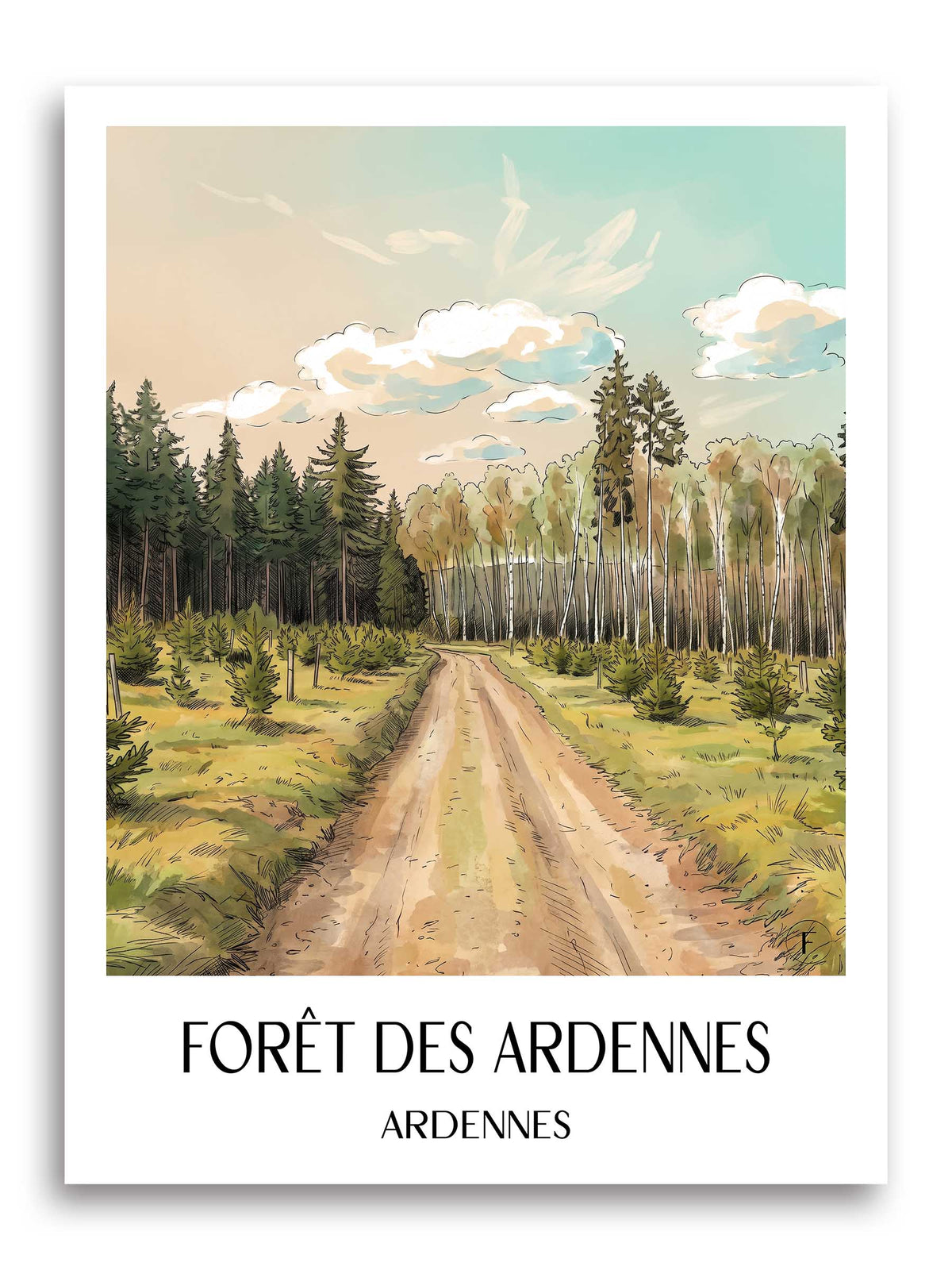 forêt-des-ardennes-ardennes-frankreich-poster-aquarell