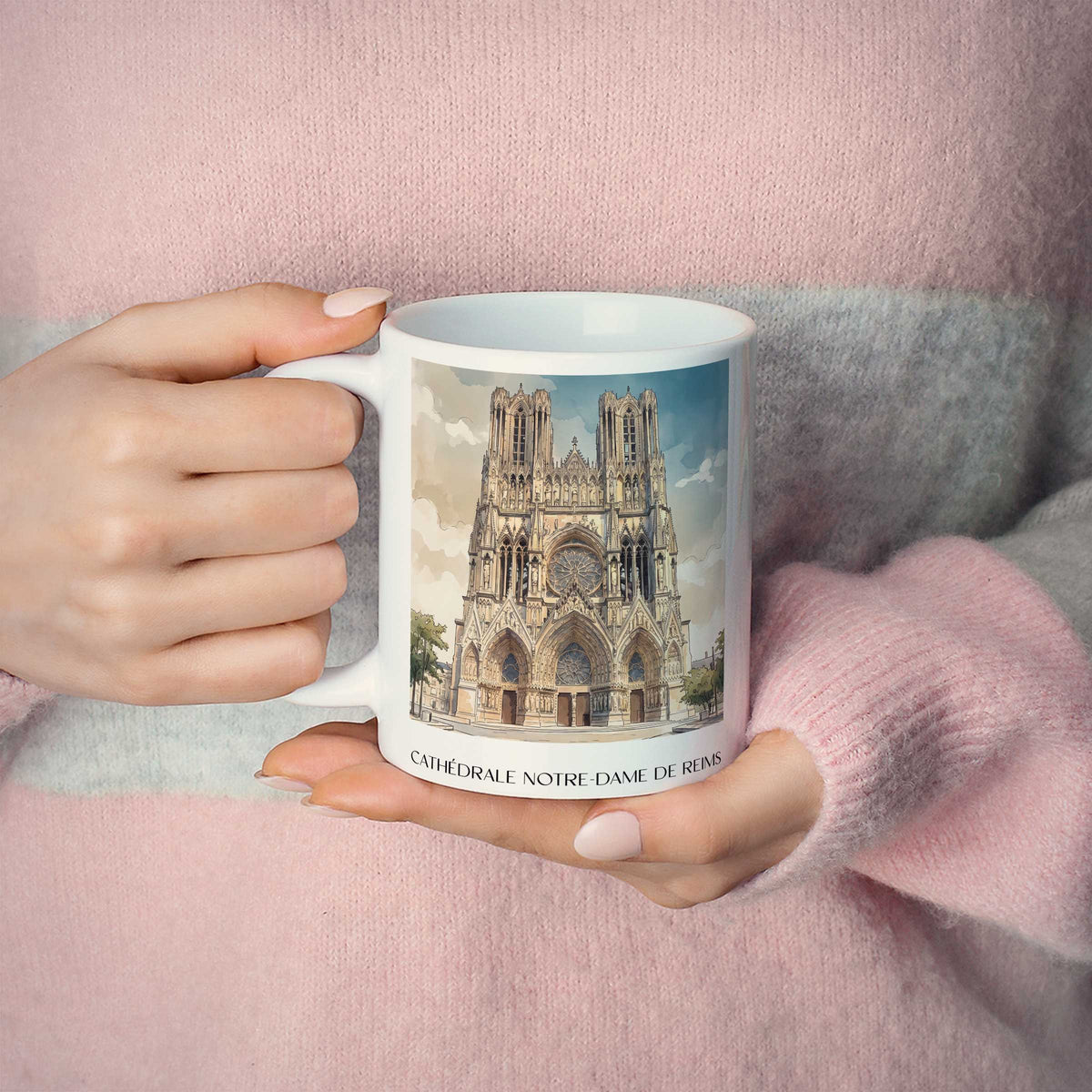 cathédrale-notre-dame-reims-frankreich-kaffeebecher-aquarell