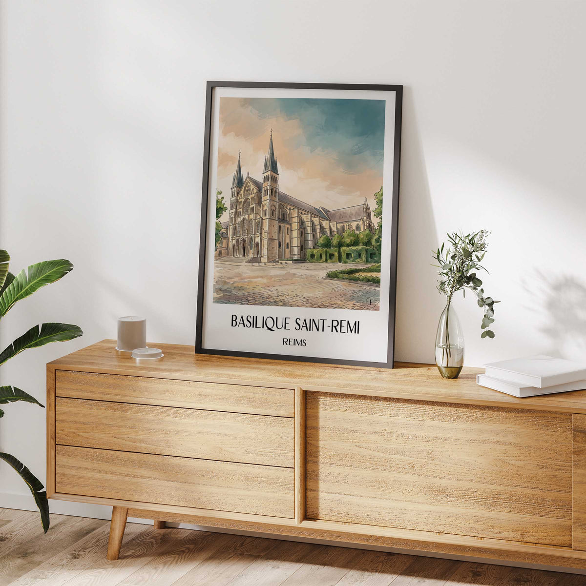 basilique-saint-remi-reims-frankreich-poster-aquarell