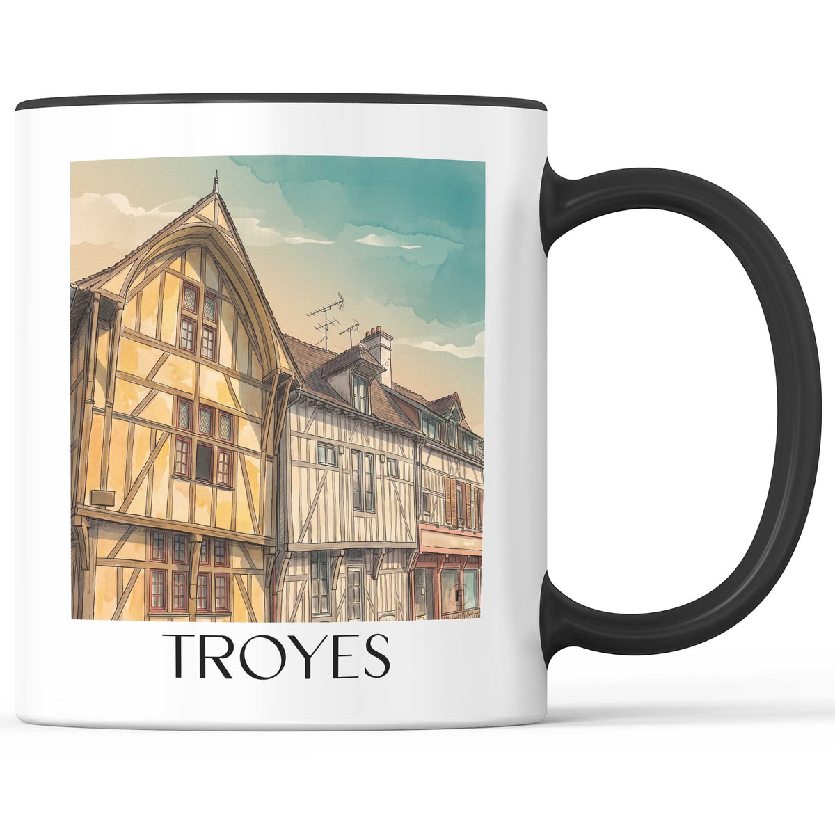 troyes-champagne-frankreich-kaffeebecher-aquarell