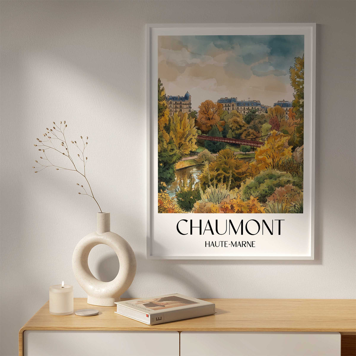 chaumont-haute-marne-frankreich-poster-aquarell