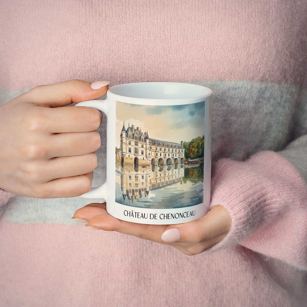 château-de-chenonceau-val-de-loire-frankreich-kaffeebecher-aquarell