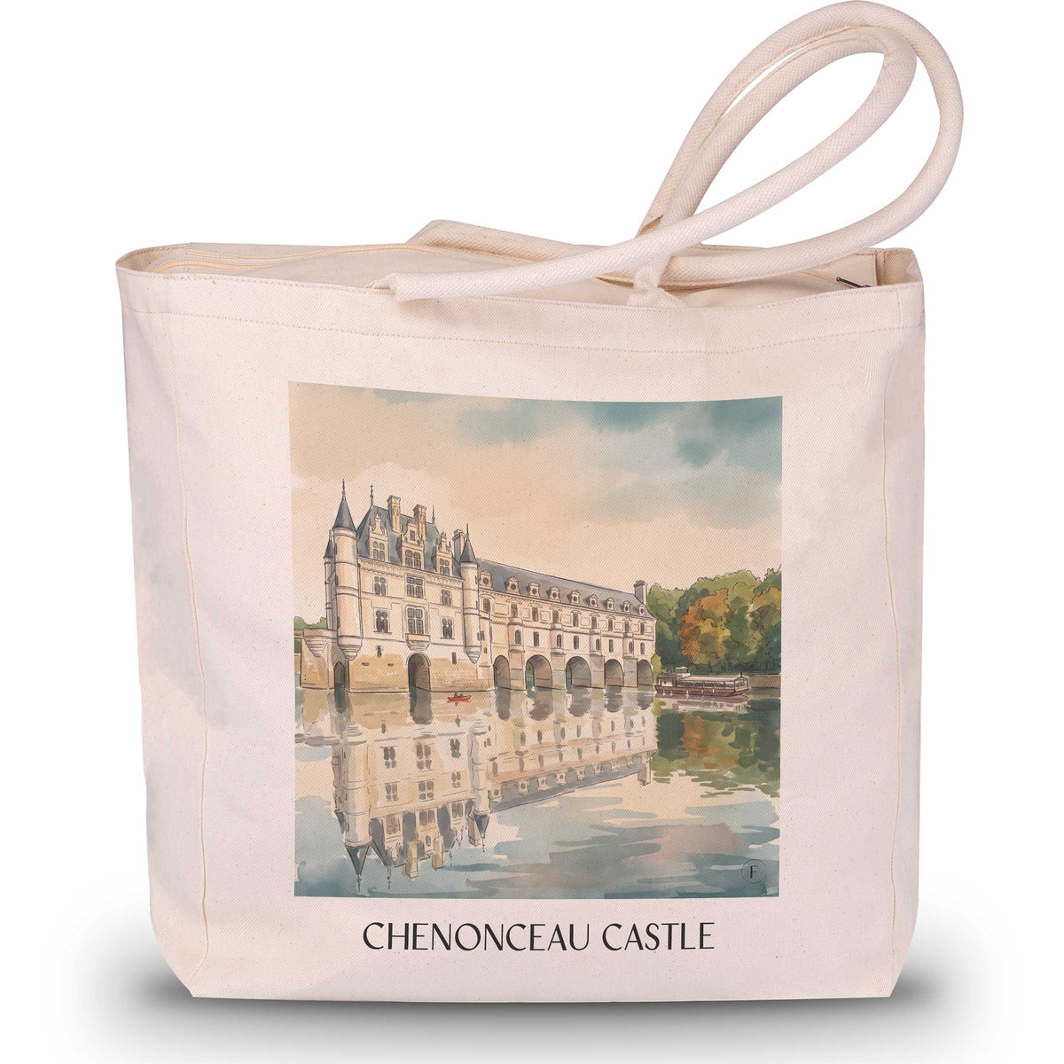 Château de Chenonceau Shopping Tasche - Val de Loire - Frankreich Tote Bag - Einkaufstasche im Aquarell Stil