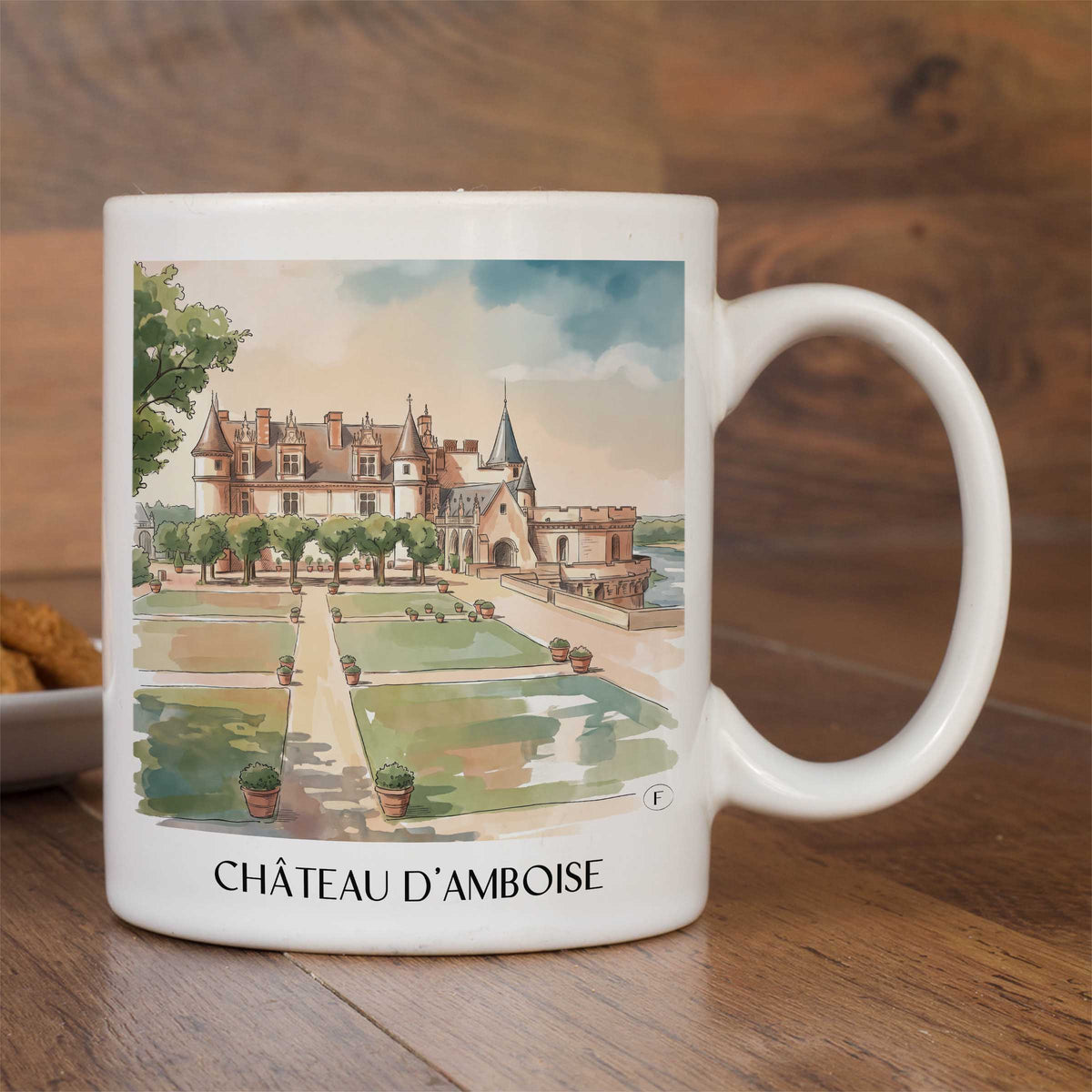 château-d'amboise-val-de-loire-frankreich-kaffeebecher-aquarell