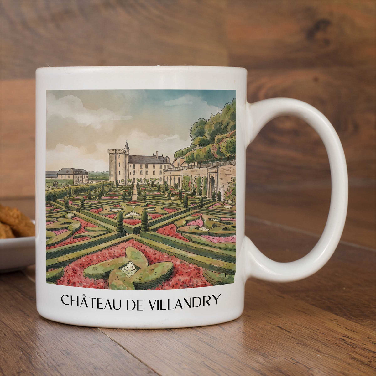 château-de-villandry-val-de-loire-frankreich-kaffeebecher-aquarell